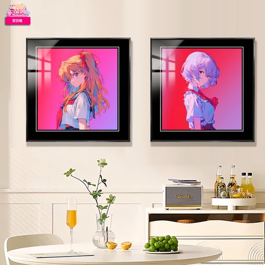 Asuka Langley Soryu + Ayanami Rei от Amiao Painting Society Studio