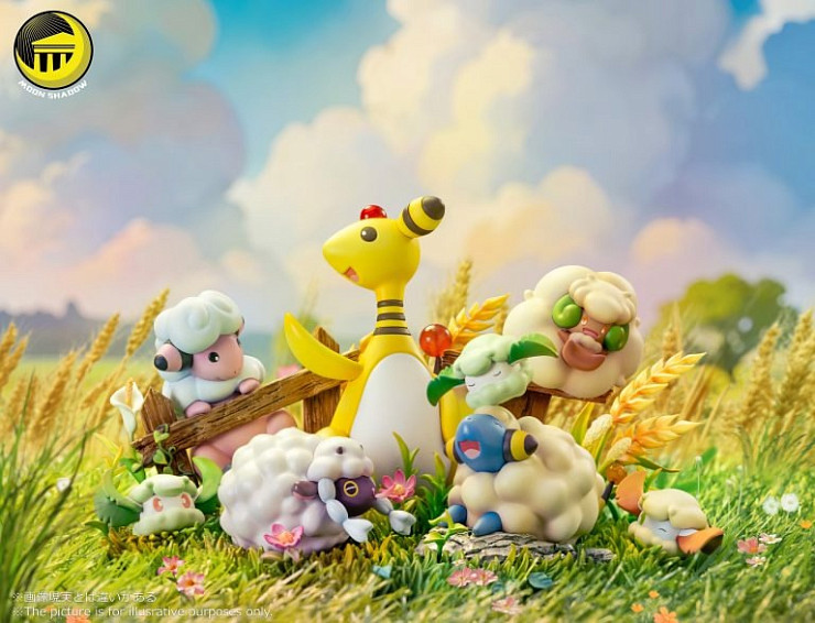 Ampharos, Mareep, Flaaffy, Wooloo, Whimsicott, Cottonee от Moon Shadow Studio