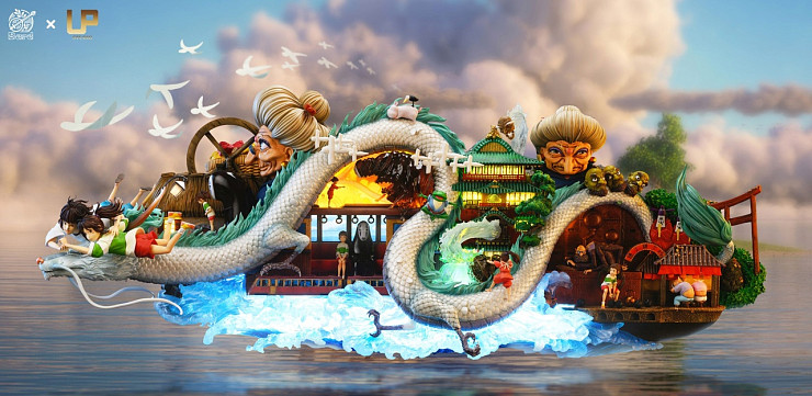 Chihiro Ogino, Haku, Yubaba от Bard Studio и Up studio