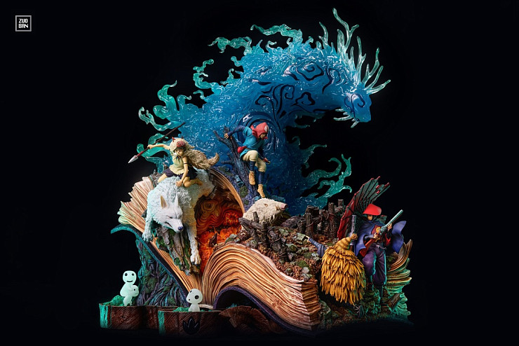 Ashitaka, San, Moro, Okkoto, Shishigami, Kodama, Lady Eboshi, Gonza от ZUOBAN Studio